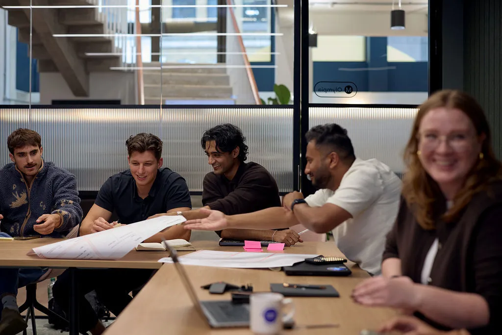 Team working in the studio