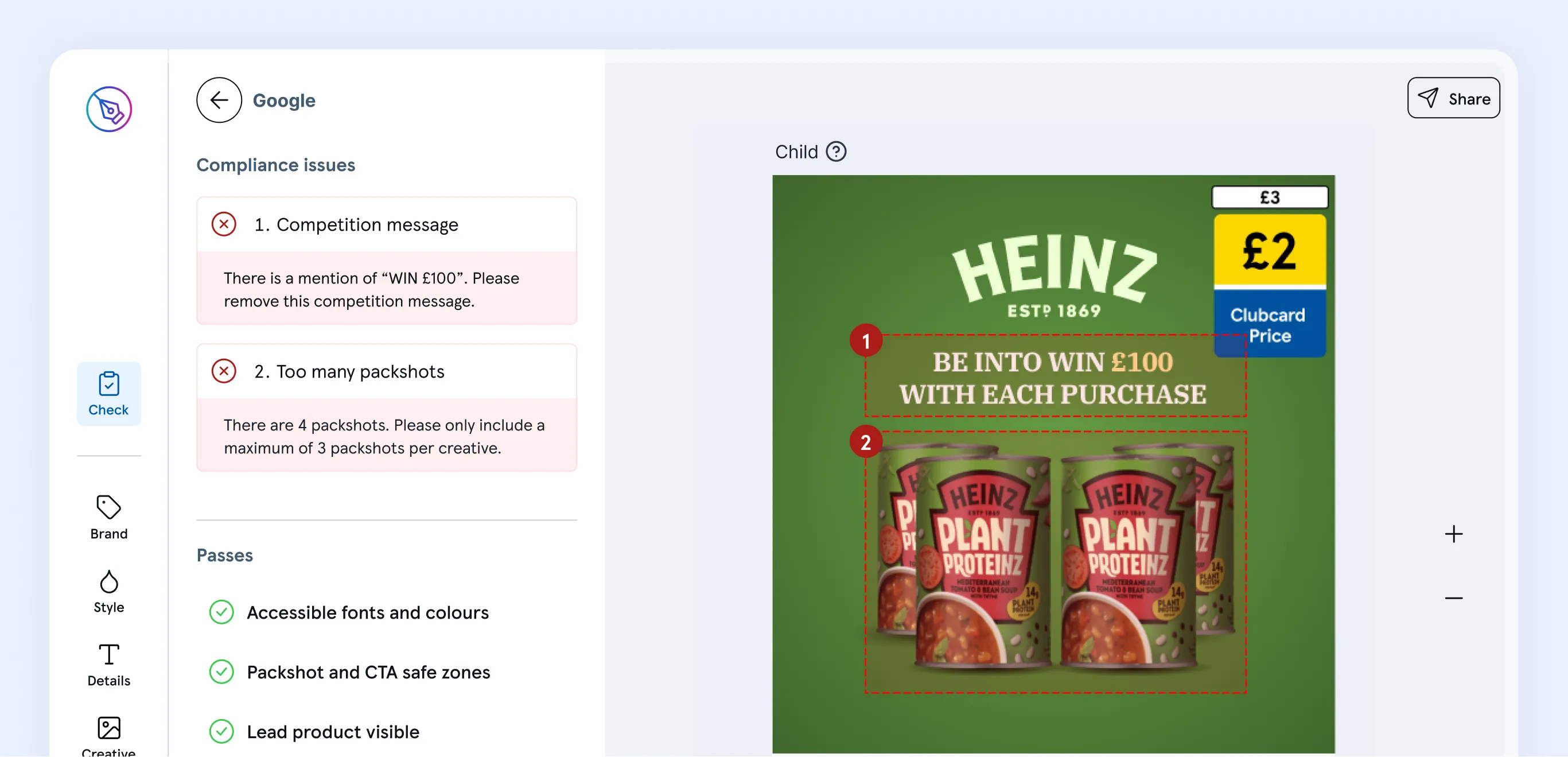 Tesco AI Creative Studio product interface